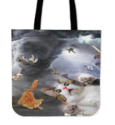 Screaming Cats 3D Printed-Tote Bag-Free Shipping - Deruj.com