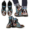 St. Bernard Print Boots For Men-Express Shipping - Deruj.com