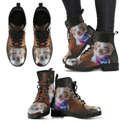 Customized Pet Print Leather Boots For Women-Free Shipping- (Influencer) - Deruj.com