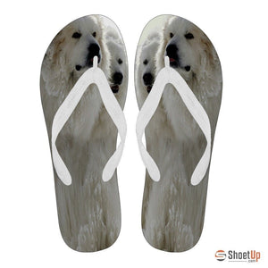 Great Pyrenees Print Flip Flops For Men-Free Shipping Limited Edition - Deruj.com