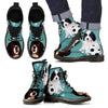 Landseer Dog Print Boots For Men- Express Shipping - Deruj.com