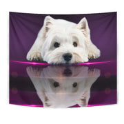 Cute West Highland White Terrier (Westie) Dog Print Tapestry-Free Shipping - Deruj.com