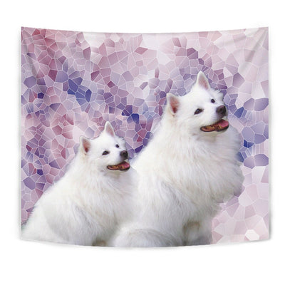Cute American Eskimo Dog Print Tapestry-Free Shipping - Deruj.com