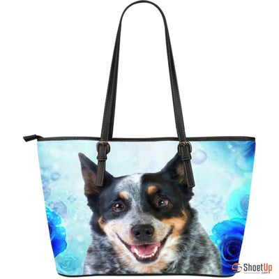 Cattle Dog-Large Leather Tote Bag-Free Shipping - Deruj.com