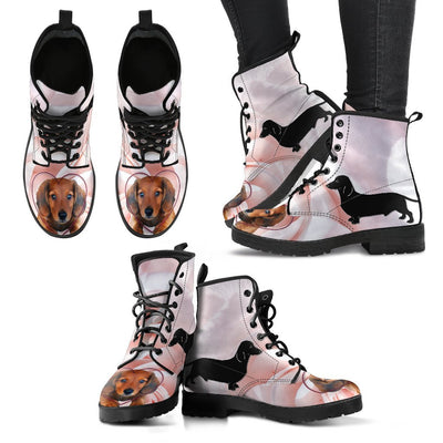 Valentine's Day Special Dachshund Print Boots For Women-Free Shipping - Deruj.com