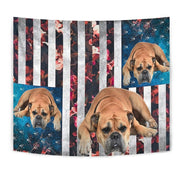 Bullmastiff Floral Print Tapestry-Free Shipping - Deruj.com