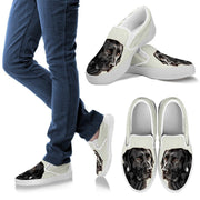 Black Labrador Print Slip Ons For Women-Express Shipping - Deruj.com