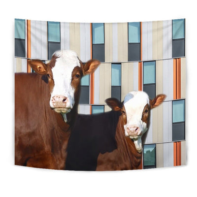 Simmental Cattle (Cow) Print Tapestry-Free Shipping - Deruj.com