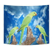 Rose Ringed Parakeet Print Tapestry-Free Shipping - Deruj.com