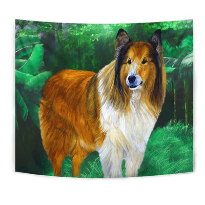Rough Collie Dog Art Print Tapestry-Free Shipping - Deruj.com