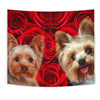 Yorkshire Terrier On Red Print Tapestry-Free Shipping - Deruj.com