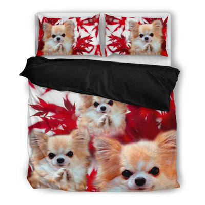 Valentine's Day Special Chihuahua On Red Print Bedding Set-  Free Shipping - Deruj.com