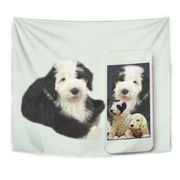 Cute Old English Sheepdog Print Tapestry-Free Shipping - Deruj.com