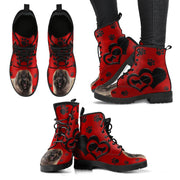 Valentine's Day Special-Leonberger Dog Red Print Boots For Women-Free Shipping - Deruj.com
