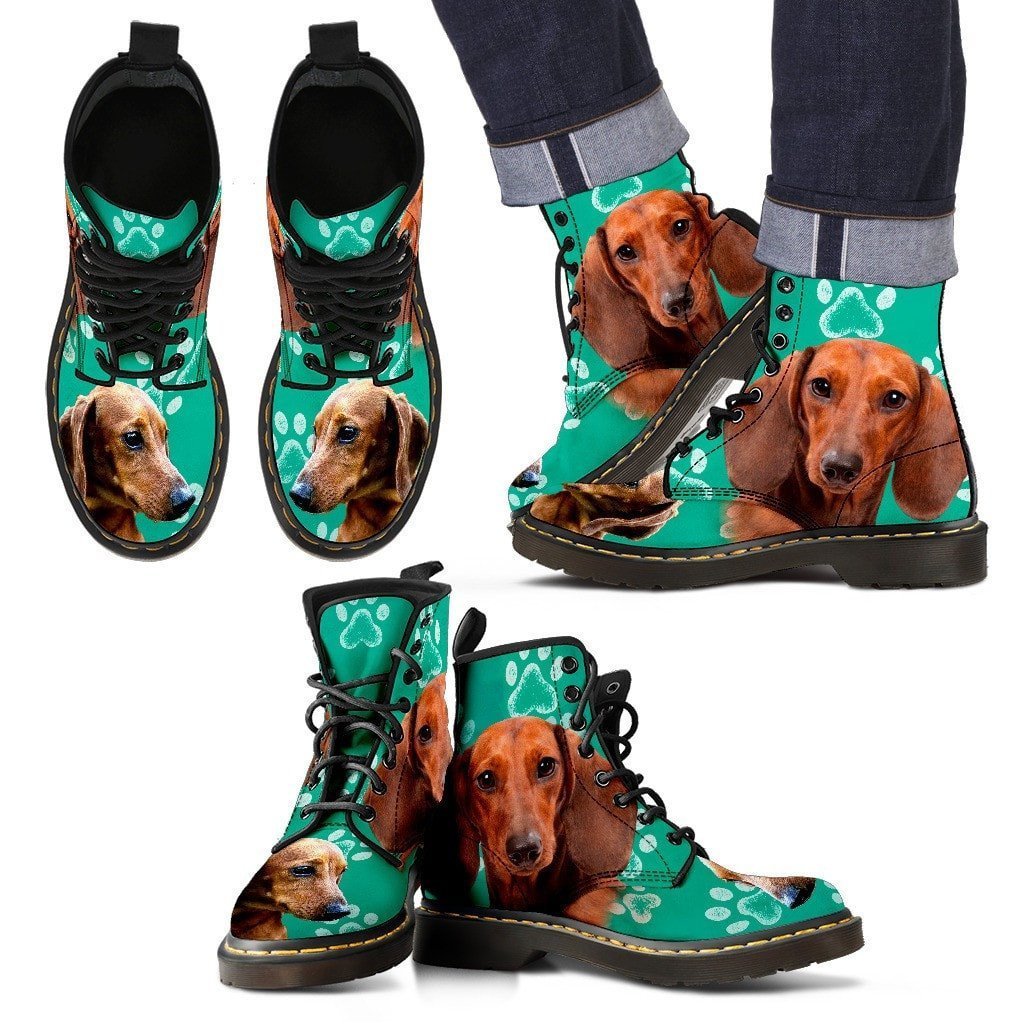 Paws Print Dachshund Boots For Men-Limited Edition-Express Shipping - Deruj.com