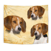 American Foxhound On Yellow Print Tapestry-Free Shipping - Deruj.com