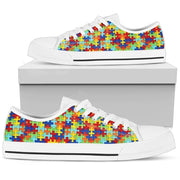 Autism Symbol Low Top Canvas Shoes For Men- Free Shipping - Deruj.com