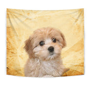 Cavapoo On Yellow Print Tapestry-Free Shipping - Deruj.com