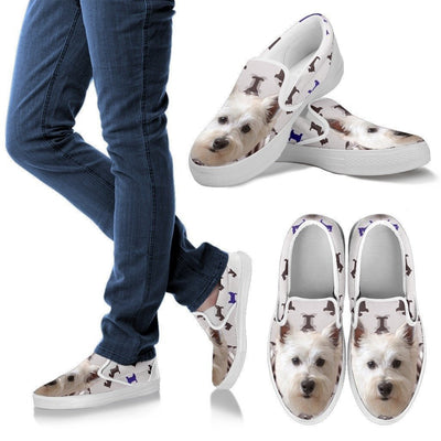 West Highland White Terrier Print Slip Ons For Women- Express Shipping - Deruj.com