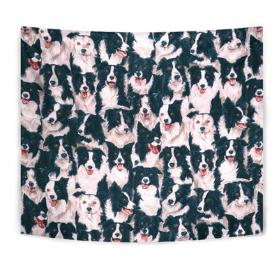 Border Collie Dog In Lots Print Tapestry-Free Shipping - Deruj.com