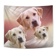 Labrador Retriever On Soft Cream Print Tapestry-Free Shipping - Deruj.com