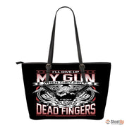 My Gun-Small Leather Tote Bag-Free Shipping - Deruj.com