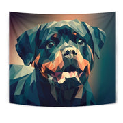 Rottweiler Dog Vector Art Print Tapestry-Free Shipping - Deruj.com