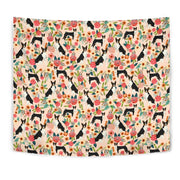 Basenji Dog Floral Print Tapestry-Free Shipping - Deruj.com