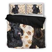 Scottish Terrier Paw Print Bedding Set -Free Shipping - Deruj.com