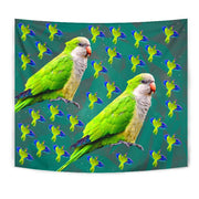 Monk Parakeet Parrot Print Tapestry-Free Shipping - Deruj.com