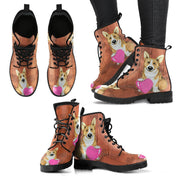 Valentine's Day Special-Pembroke Welsh Corgi Dog Print Boots For Women-Free Shipping - Deruj.com