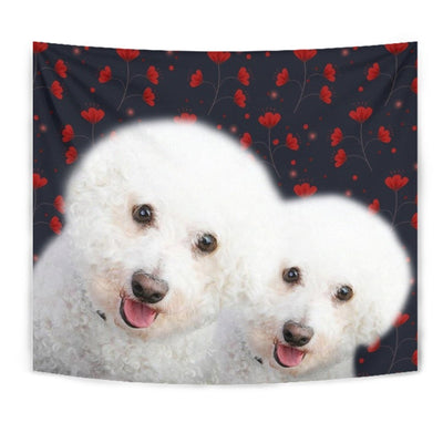 Bichon Frise Floral Print Tapestry-Free Shipping - Deruj.com