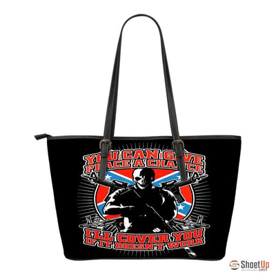 You Can Give Peace A Chance-Small Leather Tote Bag-Free Shipping - Deruj.com