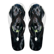 Black Labrador Flip Flops For Women-Free Shipping - Deruj.com