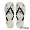 White Husky Puppy Flip Flops For Women- Free Shipping - Deruj.com