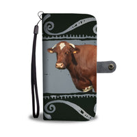 Maine Anjou Cattle (Cow) Print Wallet Case-Free Shipping - Deruj.com