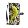 Yellow and Black Parakeet Print Wallet Case- Free Shipping - Deruj.com