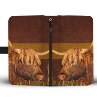 Highland Cattle (Cow) Print Wallet Case-Free Shipping - Deruj.com