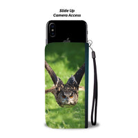 Flying Owl Bird Print Wallet Case-Free Shipping - Deruj.com