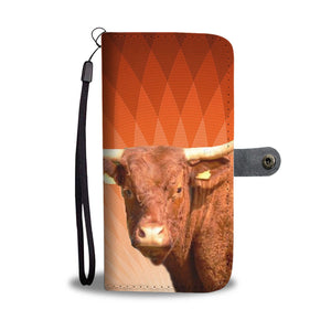 Salers Cattle (Cow) Print Wallet Case-Free Shipping - Deruj.com