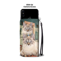 Lovely American Bobtail Cat Print Wallet Case-Free Shipping - Deruj.com
