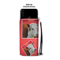 Hereford Cattle (Cow) Print Wallet Case-Free Shipping - Deruj.com
