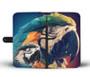 Blue And Yellow Macaw Parrot Vector Art Print Wallet Case-Free Shipping - Deruj.com