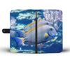 Grey And Yellow Tang Fish Print Wallet Case-Free Shipping - Deruj.com
