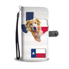 Golden Retriever Dog Tx Themed Print Wallet Case-Free Shipping-Tx State - Deruj.com