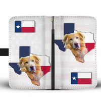 Golden Retriever Dog Tx Themed Print Wallet Case-Free Shipping-Tx State - Deruj.com