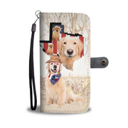 Awesome Golden Retriever Print Wallet Case-Free Shipping-TX State - Deruj.com