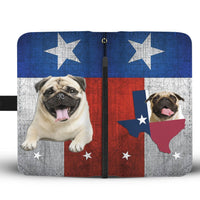 Lovely Pug Print Wallet Case- Free Shipping-TX State - Deruj.com