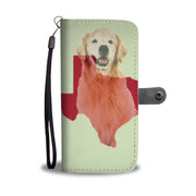 Amazing Golden Retriever Dog Love Print Wallet Case-Free Shipping-TX State - Deruj.com