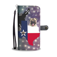 Lovely Pug Dog Print Wallet Case-Free Shipping-TX State - Deruj.com